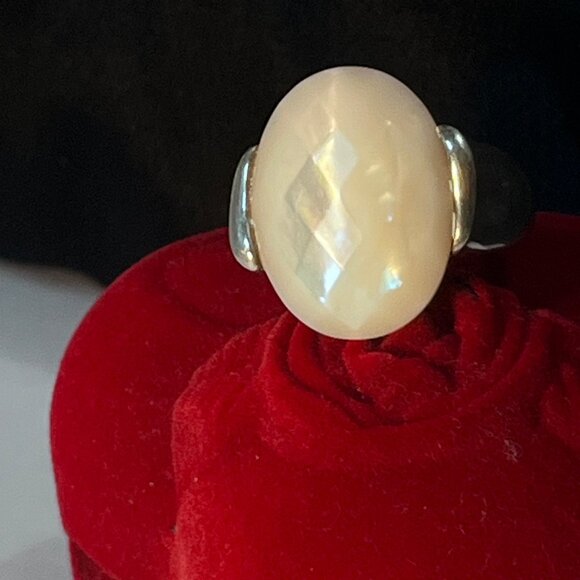 Michael Dawkins Artisan Ring Sterling Tension Set Starry Night CheckerBoard Cut - Picture 1 of 8
